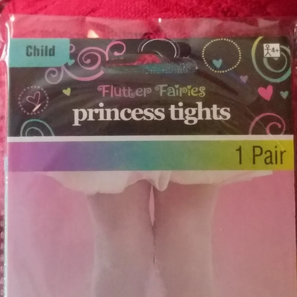 💕Clearance Flutter Fairies Princess Tights Size 4-6